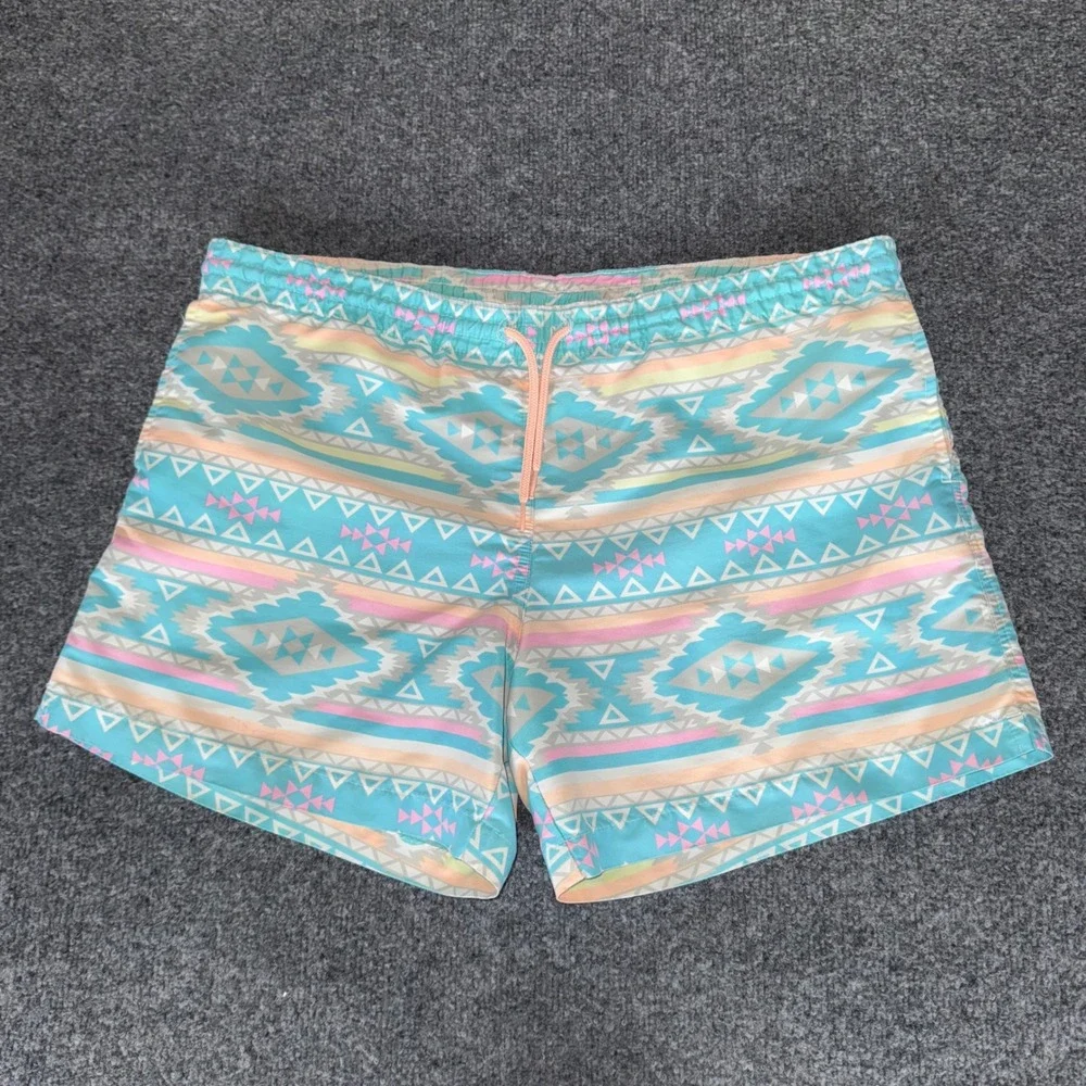Chubbies Swim Trunks Mens L 38x5.5 Geometric Shorts Quick Dry Lined Drawstring